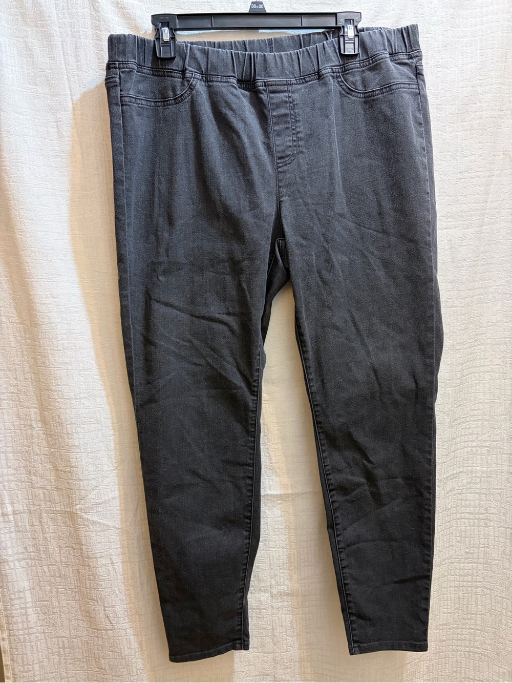 Eileen Fisher Lg Black Pull-On Pants with Stretch Waistband